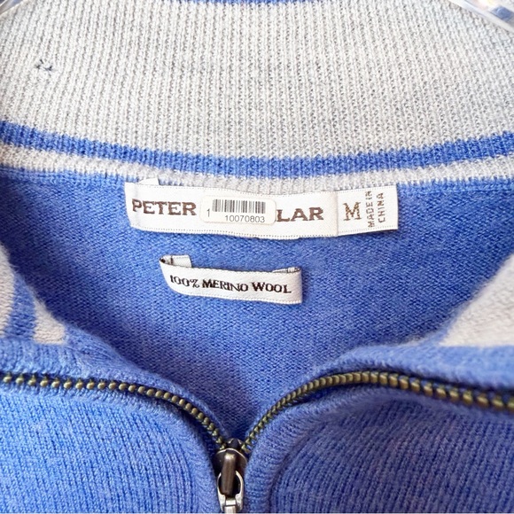 Peter Millar | Men's Extrafine Italian Merino Wool Quarter Zip Pullover Sweater - Picture 6 of 10